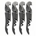 Black & Silver Waiter’s Corkscrew Wine Opener 4-Pack