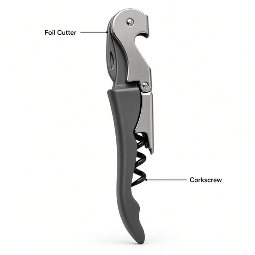 Black & Silver Waiter’s Corkscrew Wine Opener 4-Pack