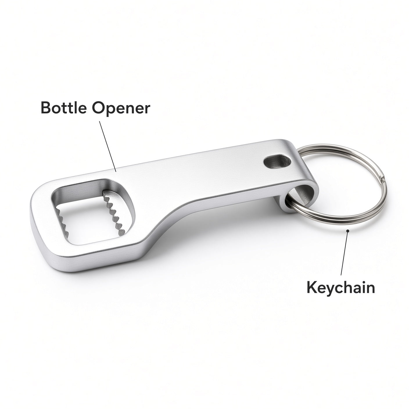 Keychain Bottle Opener 3-Pack – Silver & Black