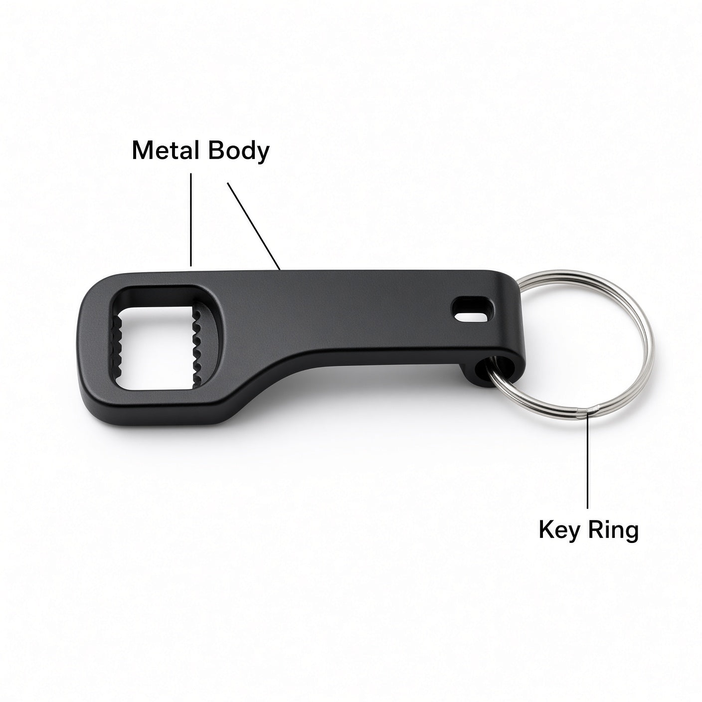 Keychain Bottle Opener 3-Pack – Silver & Black