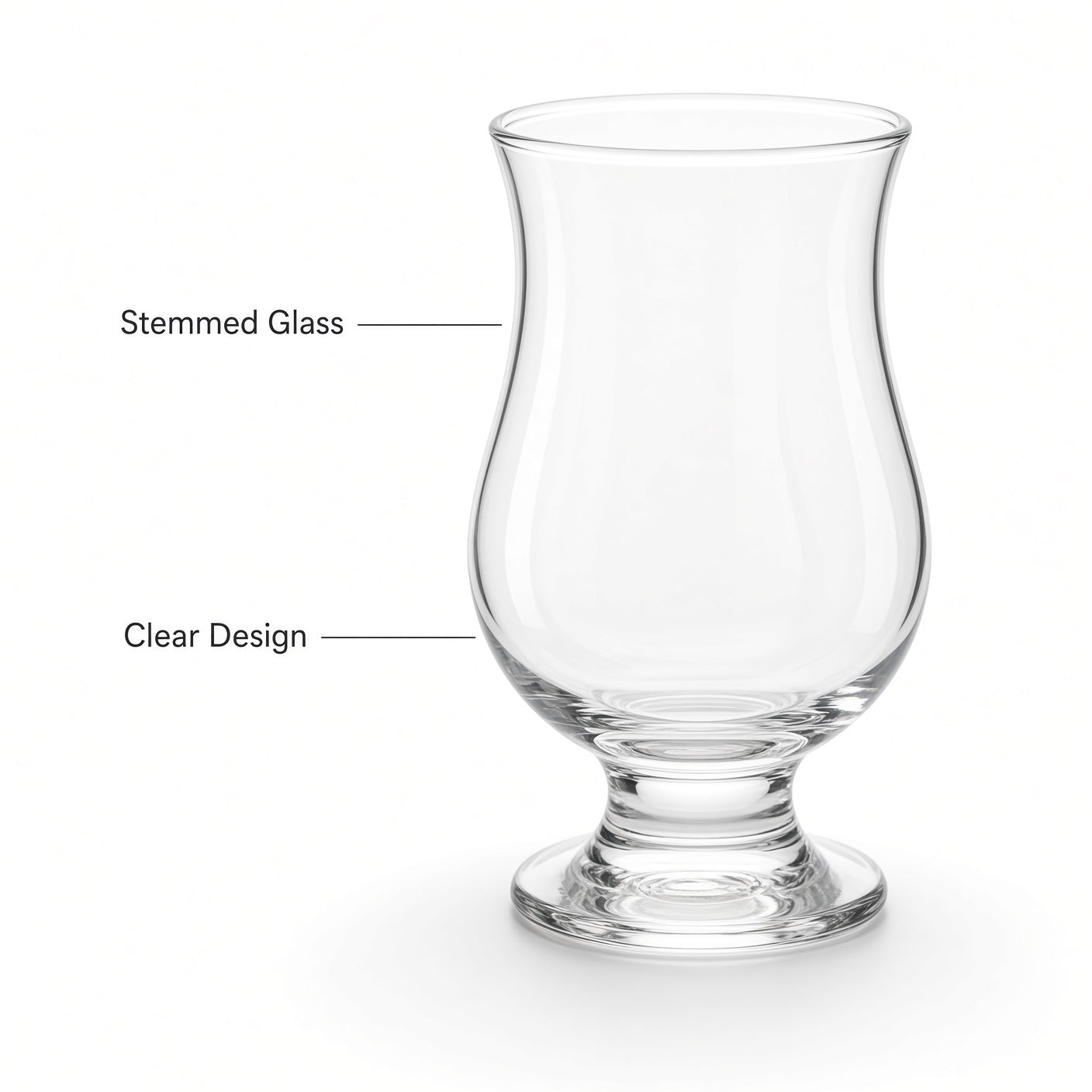 Clear Stemmed Drinking Glasses 6-Pack