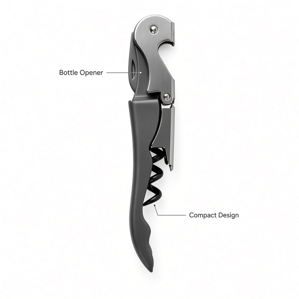Black & Silver Waiter’s Corkscrew Wine Opener 4-Pack