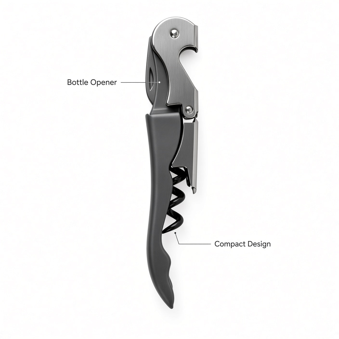 Black & Silver Waiter’s Corkscrew Wine Opener 4-Pack