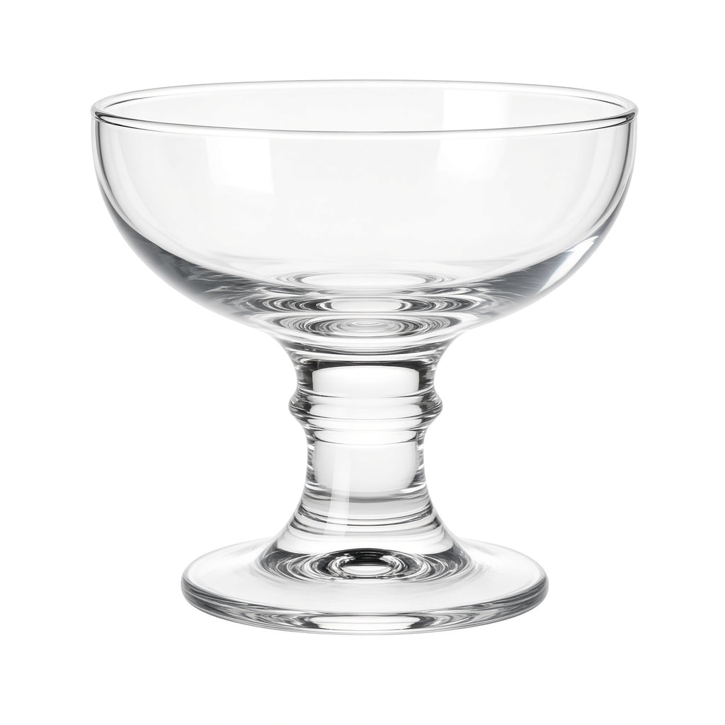 Clear Stemmed Coupe Glasses 6-Pack