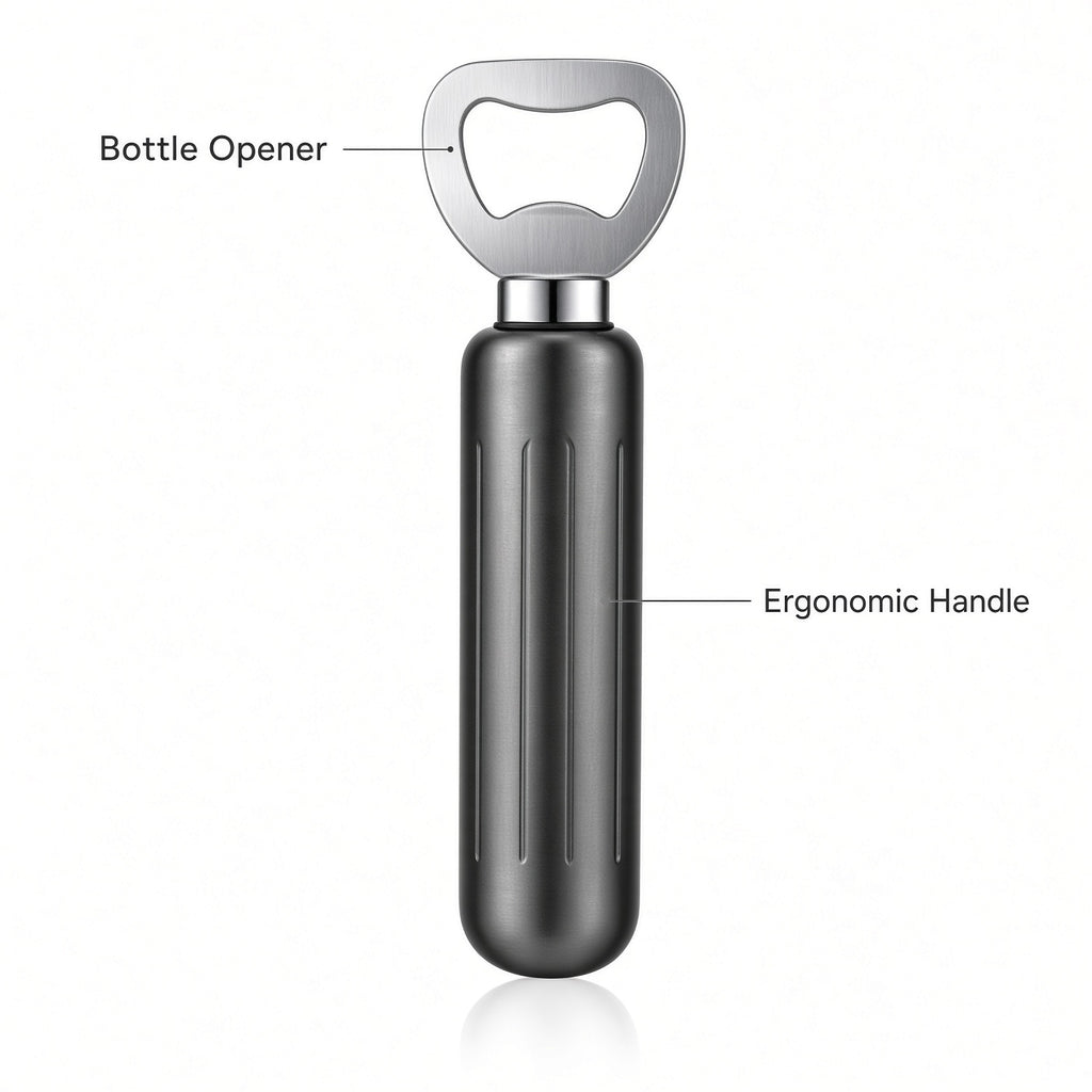 Black Bottle Opener 10-Pack with Stainless Steel Head