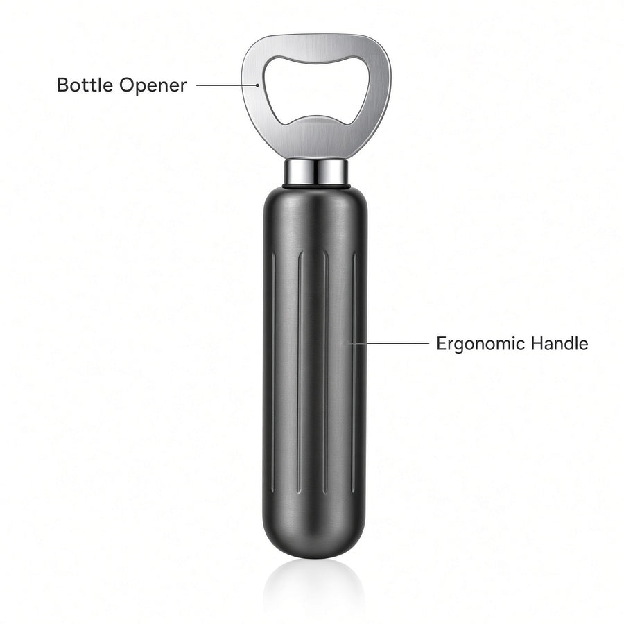 Black Bottle Opener 10-Pack with Stainless Steel Head